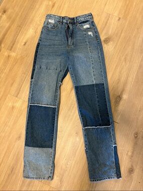 Eleven Paris Patchwork Multi-Tone Blue Denim Jeans
